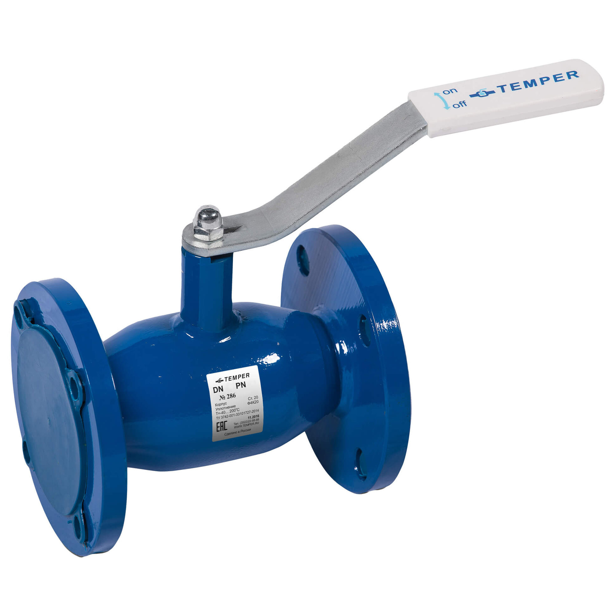 Кран шаровый TEMPER DN80 PN16, 28620080