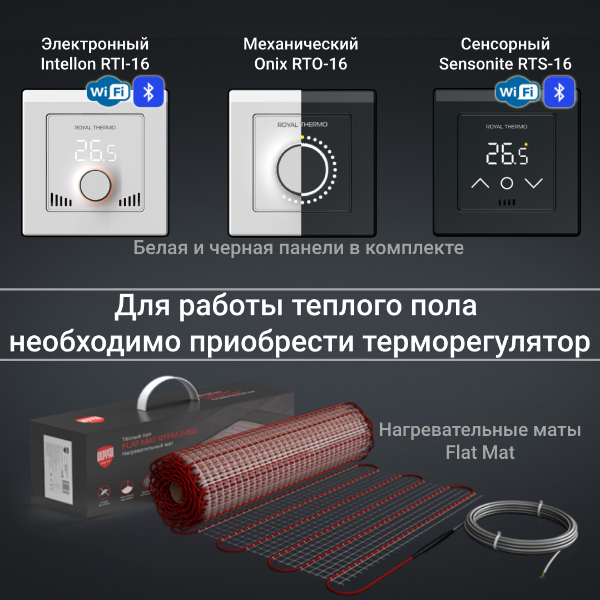 Комплект теплого пола Royal Thermo Flat Mat RTFM 2-150-1,5